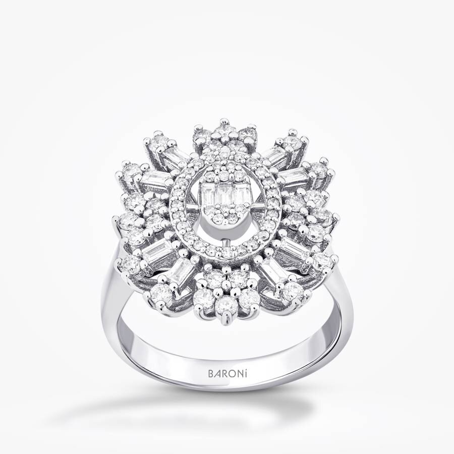 0.93 Karat Pırlanta Baget Yüzük - Baroni Diamond