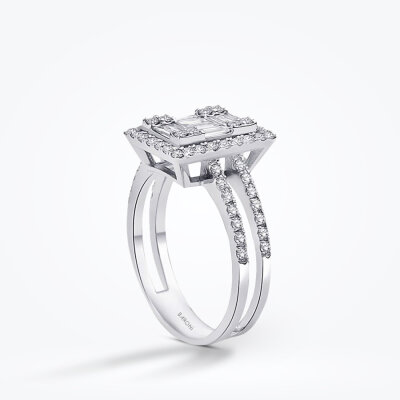 0.94 Karat Pırlanta Baget Yüzük - Baroni Diamond (1)