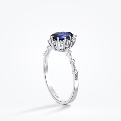 0.94 Karat Pırlanta Safir Yüzük - Baroni Diamond (1)