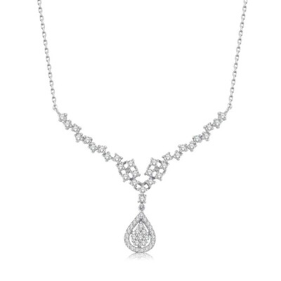 0.95 Karat Pırlanta Damla Kolye - 1