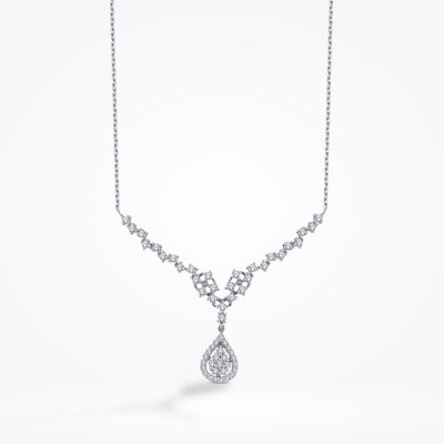 0.95 Karat Pırlanta Damla Kolye - 2