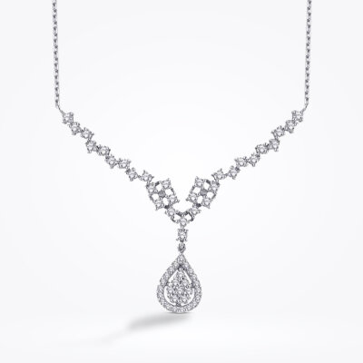 0.95 Karat Pırlanta Damla Kolye - 1