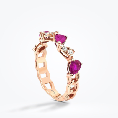 0.95 Karat Pırlanta Yakut Yüzük - Baroni Diamond (1)