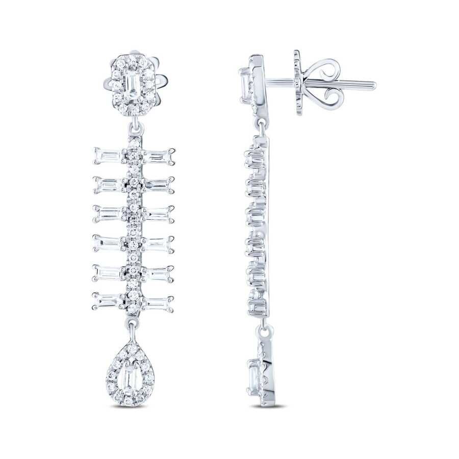 0.98 Karat Pırlanta Baget Küpe - Baroni Diamond