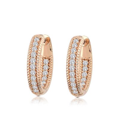 0.98 Karat Pırlanta Halka Küpe - Baroni Diamond (1)