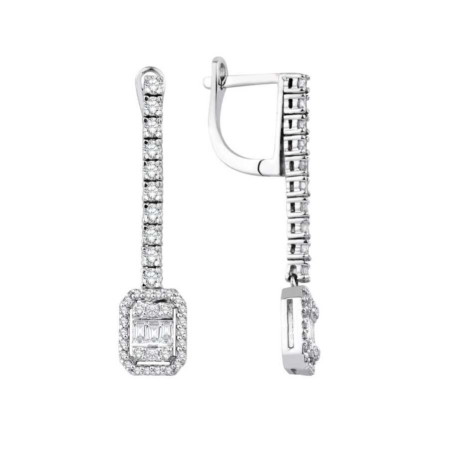 0.99 Karat Pırlanta Baget Küpe - Baroni Diamond