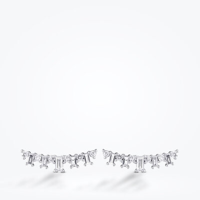 0.99 Karat Pırlanta Baget Küpe - Baroni Diamond (1)