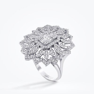 0.99 Karat Pırlanta Baget Yüzük - Baroni Diamond (1)