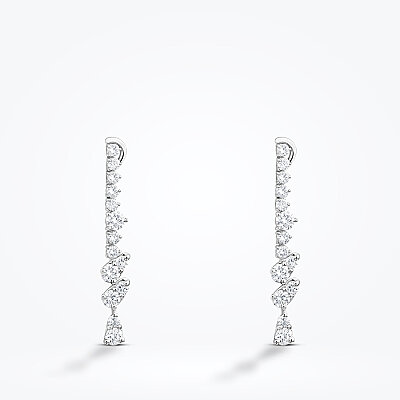 1.12 Karat Pırlanta Trend Küpe - 1