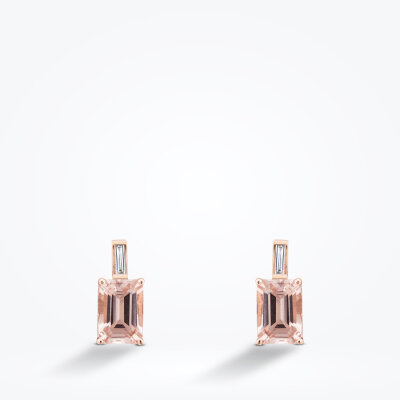 1.34 Karat Pırlanta Morganit Küpe - Baroni Diamond (1)