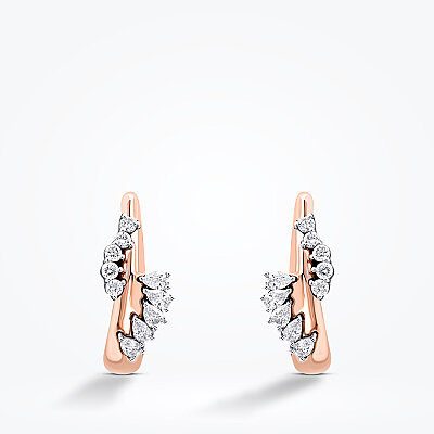 1.35 Karat Pırlanta Taşlı Trend Küpe - 2
