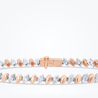 1.54 Karat Pırlanta Markiz Taşlı Bileklik - 2