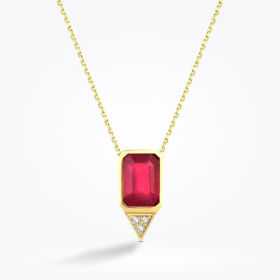 1.54 Karat Pırlanta Yakut Kolye - Baroni Diamond (1)