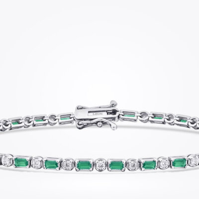 1.63 Karat Pırlanta Zümrüt Bileklik - Baroni Diamond (1)