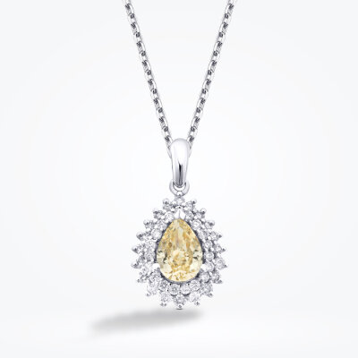 1.81 Karat Pırlanta Fancy Damla Taşlı Kolye - 2