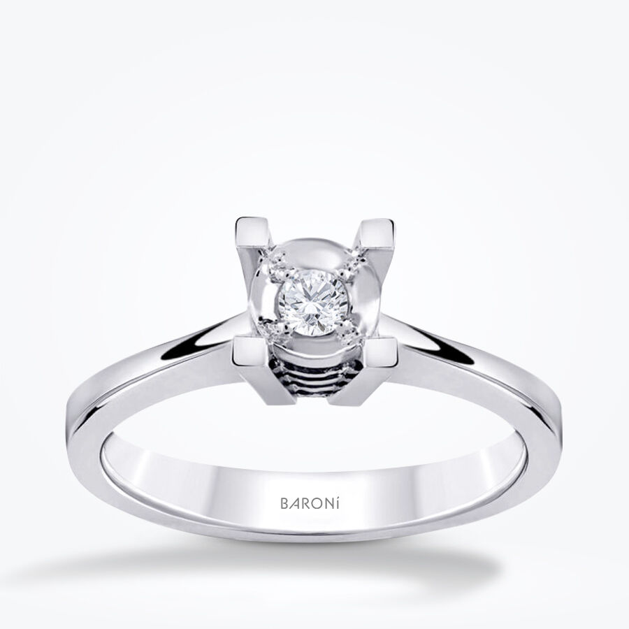 1 Karat Görünümlü Pırlanta Tektaş Yüzük - Baroni Diamond