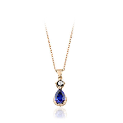 1.00 Karat Elmas Safir Kolye - Baroni Diamond
