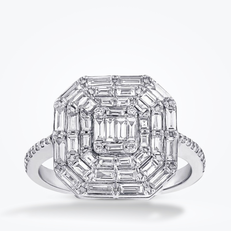 1.01 Karat Pırlanta Baget Yüzük - Baroni Diamond