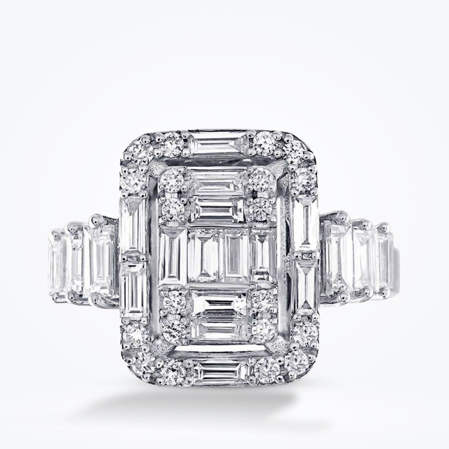 1.01 Karat Pırlanta Baget Yüzük - Baroni Diamond