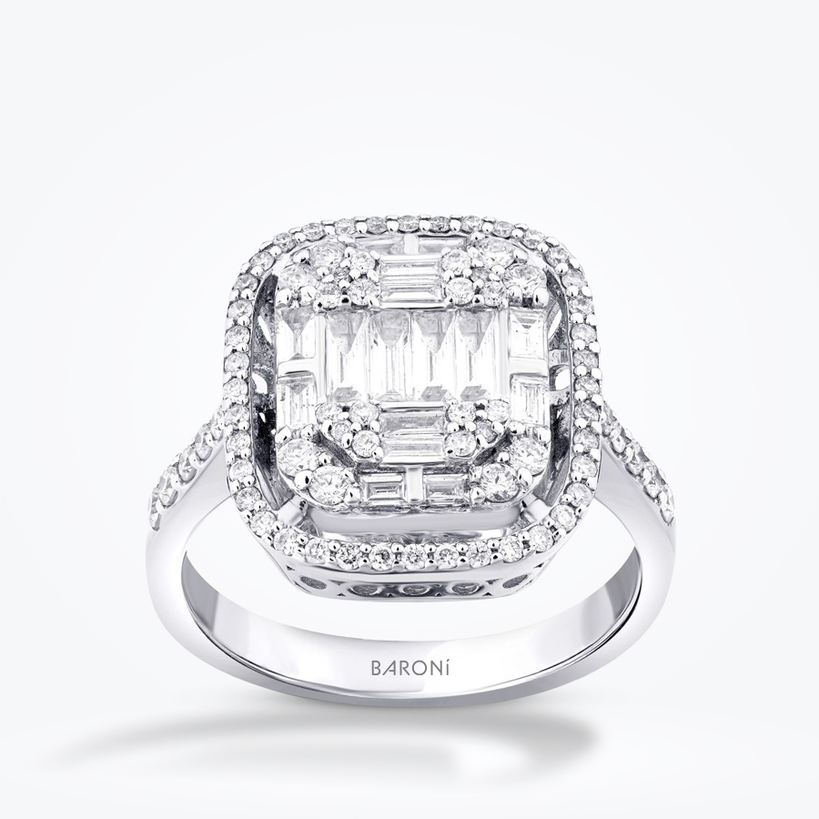 1.01 Karat Pırlanta Baget Yüzük - Baroni Diamond