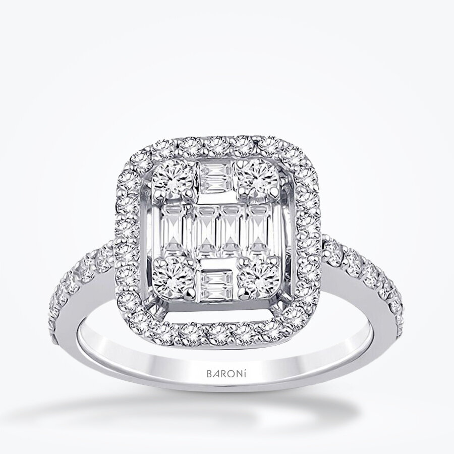 1.01 Karat Pırlanta Baget Yüzük - Baroni Diamond