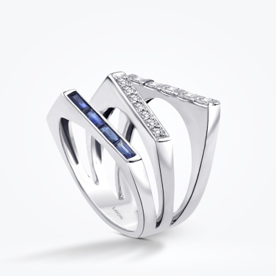 1.01 Karat Pırlanta Safir Trend Yüzük - Baroni Diamond (1)