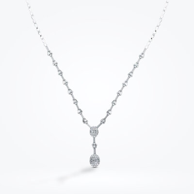 1.02 Karat Pırlanta Baget Kolye - 1