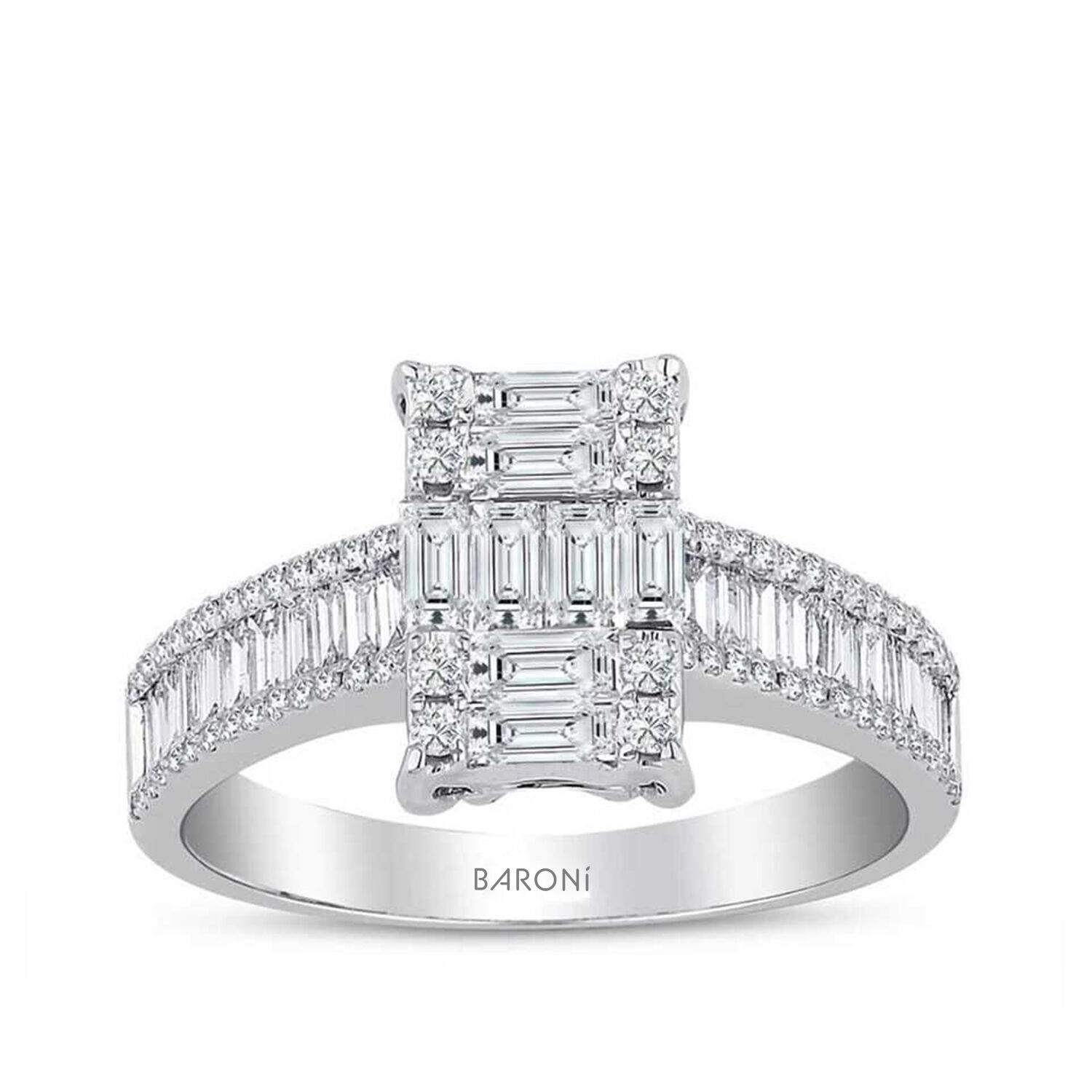 1.03 Karat Pırlanta Baget Yüzük - Baroni Diamond