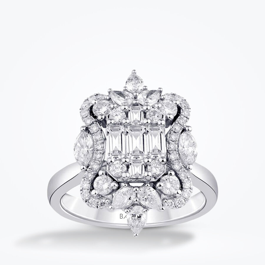 1.03 Karat Pırlanta Baget Yüzük - Baroni Diamond