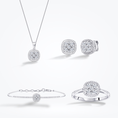 1.04 Karat Pırlanta Illusion Set 