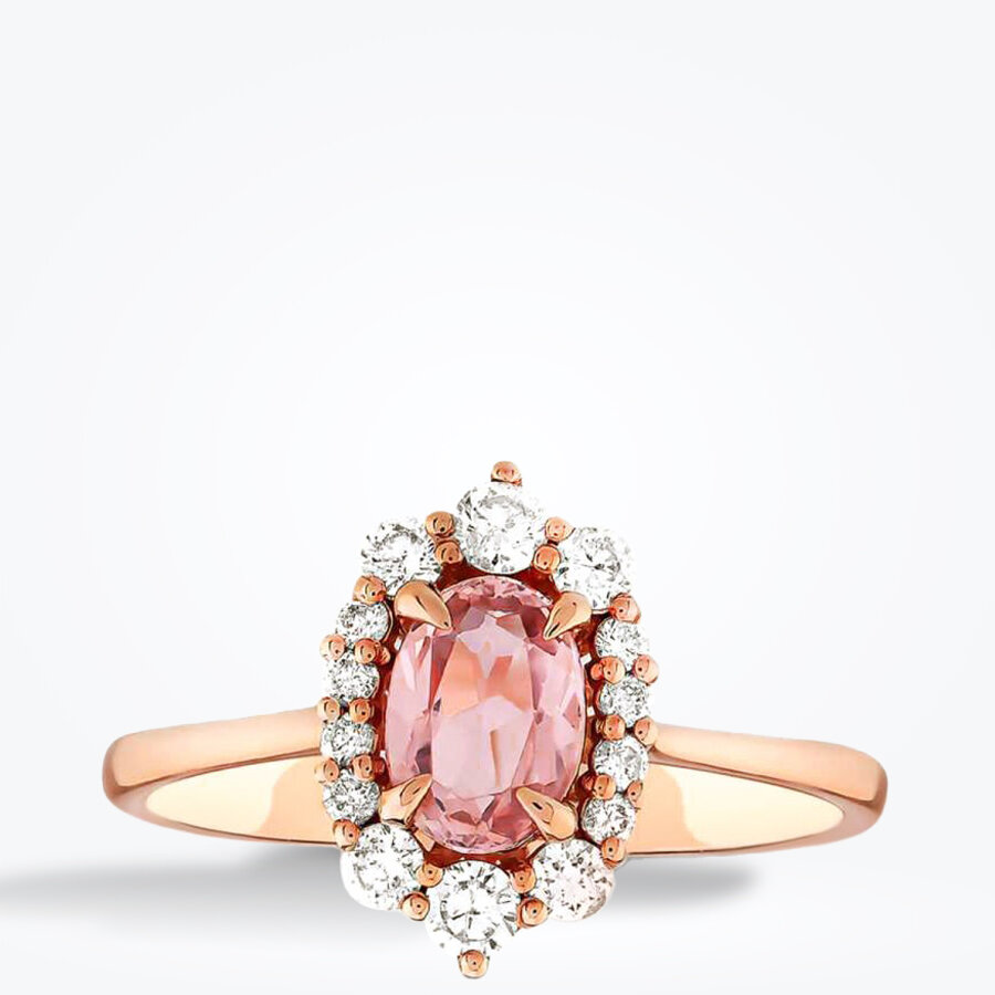 1.05 Karat Pırlanta Morganit Taşlı Yüzük - Baroni Diamond