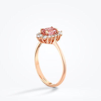 1.05 Karat Pırlanta Morganit Taşlı Yüzük - Baroni Diamond (1)