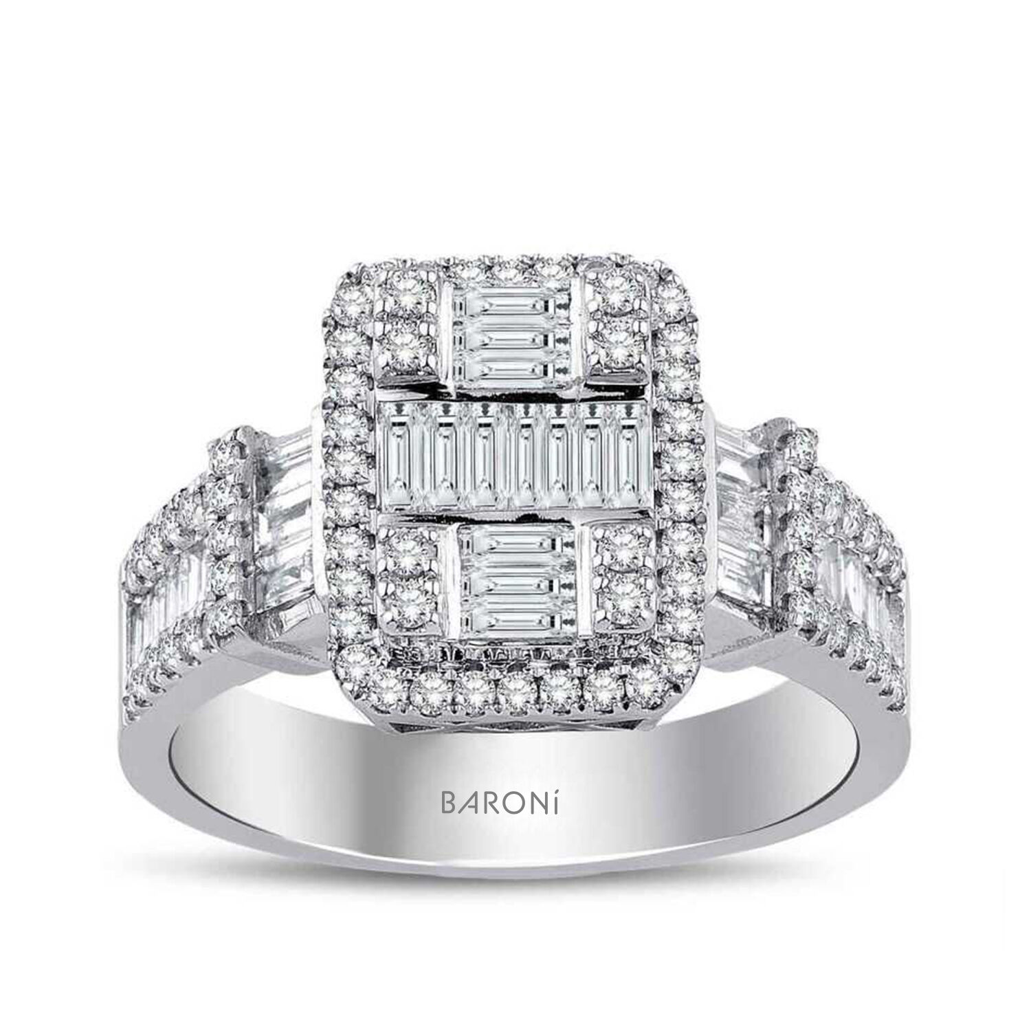 1.06 Karat Pırlanta Baget Yüzük - Baroni Diamond
