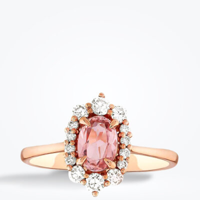 1.06 Karat Pırlanta Morganit Yüzük - 1