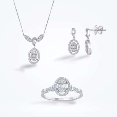 1.07 Karat Pırlanta Baget Set 