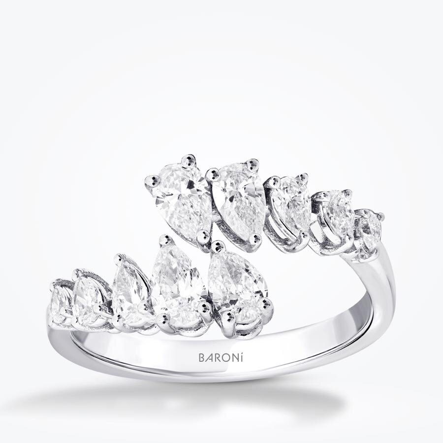 1.08 Karat Pırlanta Damla Yüzük - Baroni Diamond