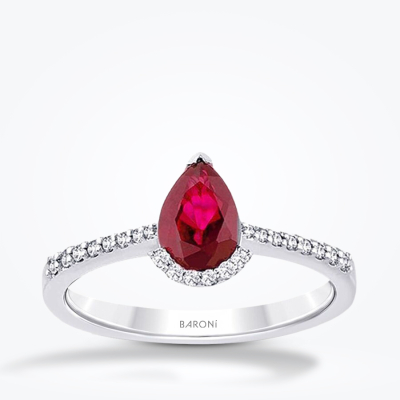 1.08 Karat Pırlanta Yakut Yüzük - Baroni Diamond