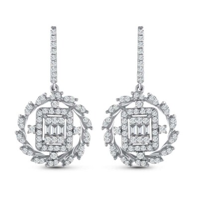 1.10 Karat Pırlanta Baget Trend Küpe - Baroni Diamond (1)