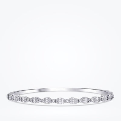 1.11 Karat Pırlanta Baget Damla Kelepçe - 1