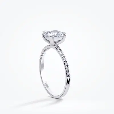 1.11 Karat Pırlanta Prenses Tektaş Yüzük - 2