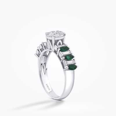 1.12 Karat Pırlanta Zümrüt Yüzük - Baroni Diamond (1)