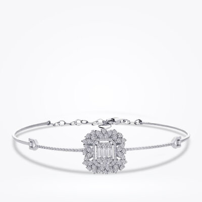 1.13 Karat Pırlanta Baget Bileklik - 1