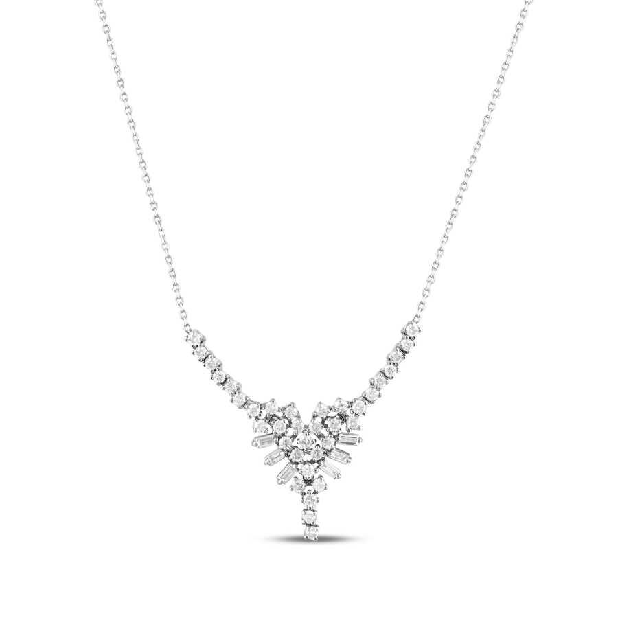 1.14 Karat Pırlanta Baget Kolye