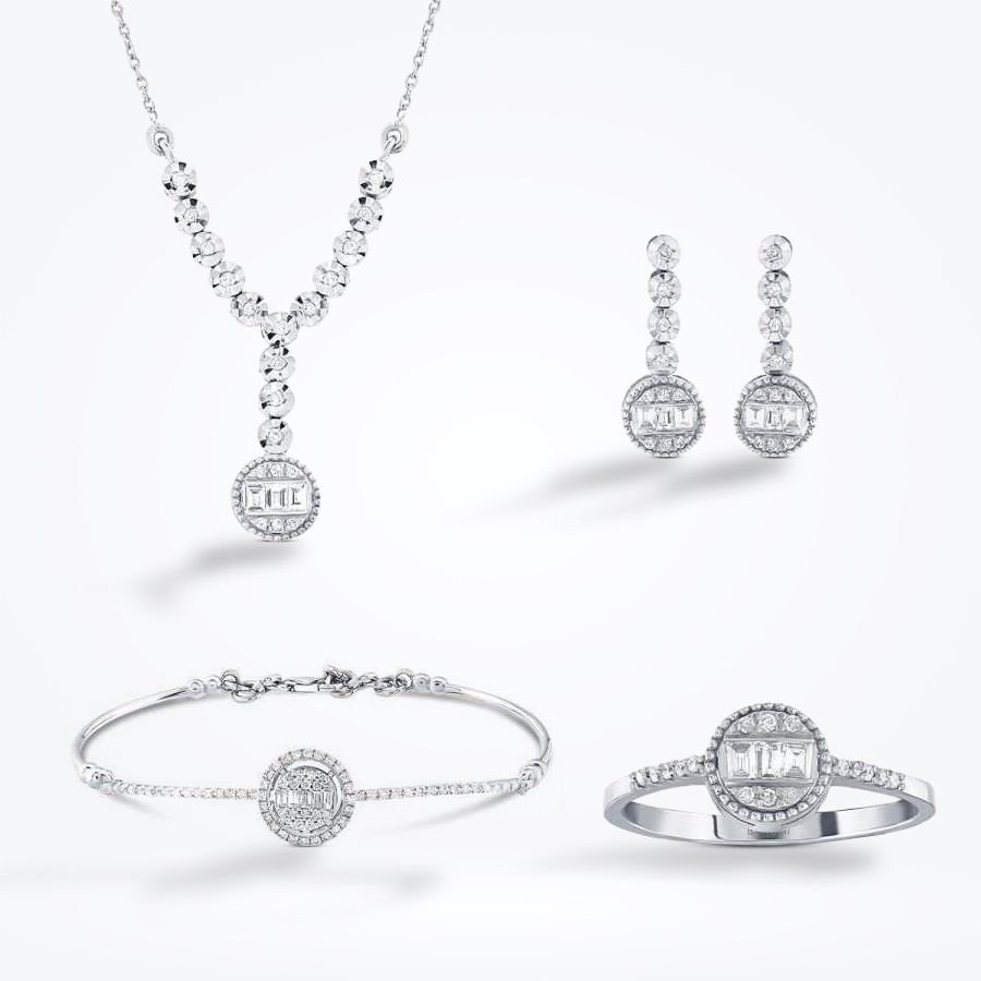 1.14 Karat Pırlanta Baget Set - Baroni Diamond