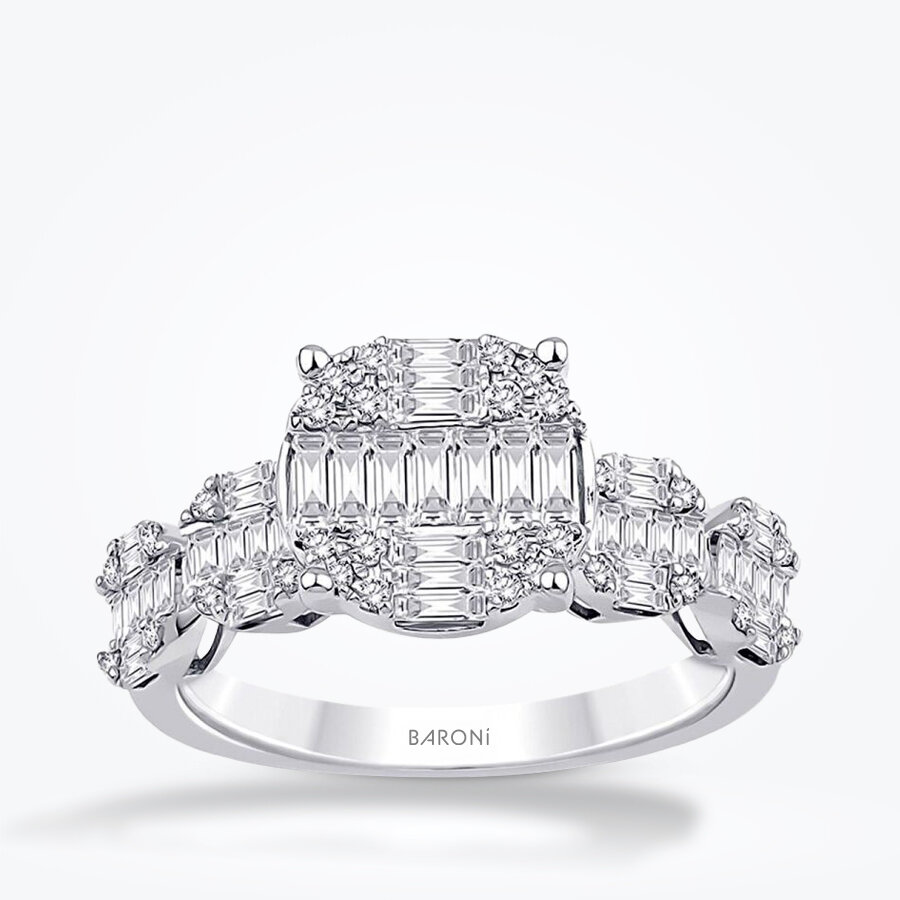 1.14 Karat Pırlanta Baget Yüzük - Baroni Diamond