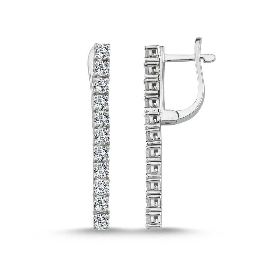 1.14 Karat Pırlanta Su Yolu Küpe