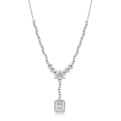 1.15 Karat Pırlanta Baget Kolye - Baroni Diamond