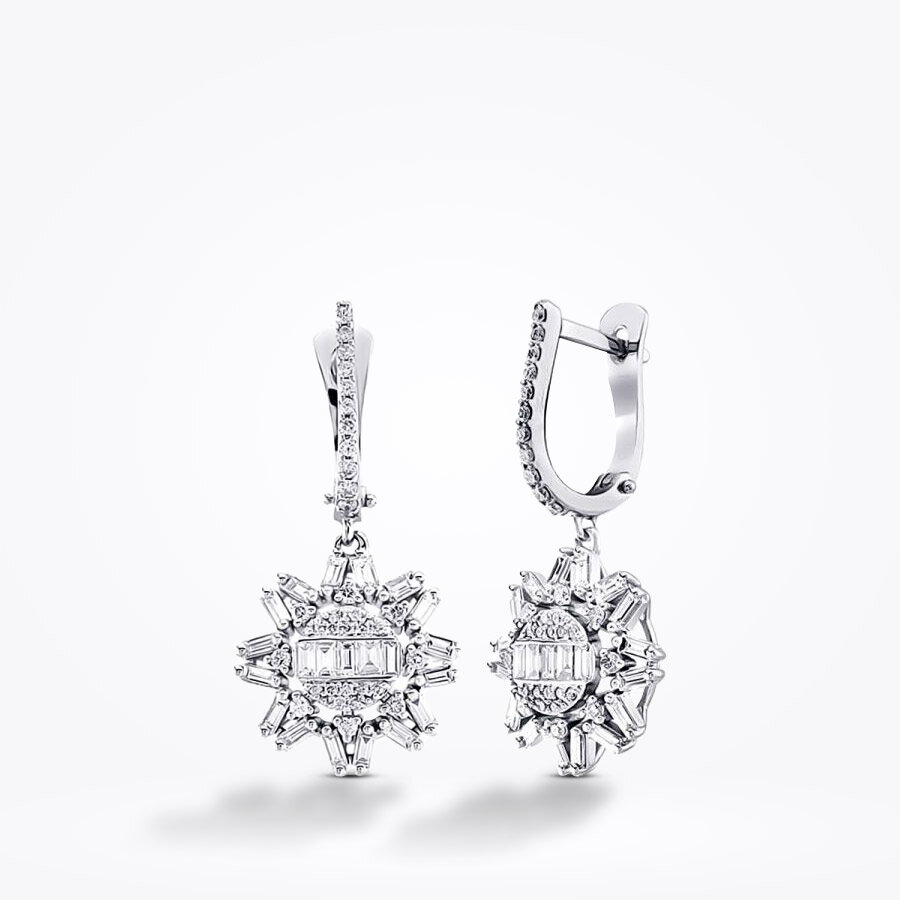 1.15 Karat Pırlanta Baget Küpe - Baroni Diamond