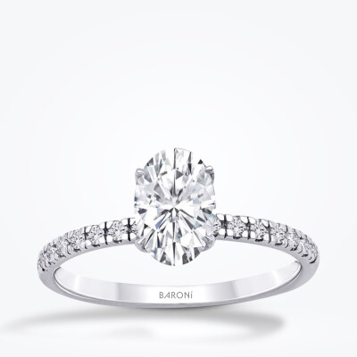 1.15 Karat Pırlanta Oval Tektaş Yüzük - 1