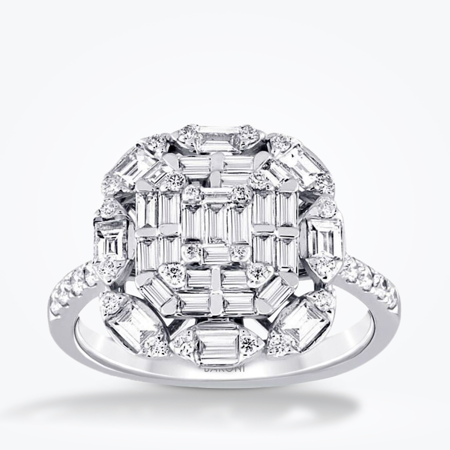 1.17 Karat Pırlanta Baget Yüzük - Baroni Diamond